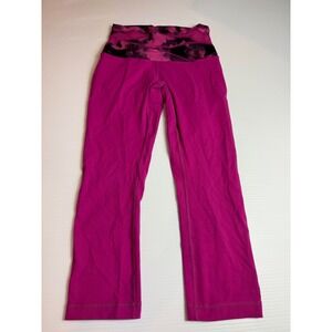 Lululemon Athletica‎ Womens pink Purple Yoga Pants Activewear High Rise Size 6